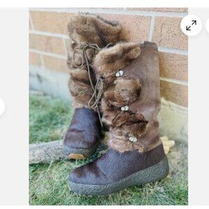 OSCAR SPORT Apres Fur Ski Boots Womens EU 40 US 9.5 Made In Italy